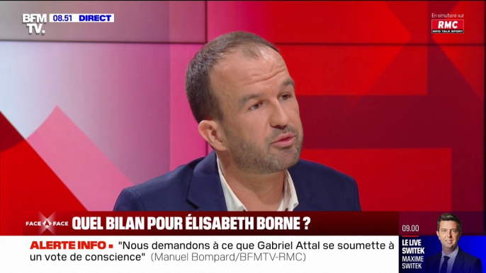 Manuel Bompard: "Ce serait irresponsable que la Nupes ne soit pas en capacité d'avoir une liste commune aux élections européennes"