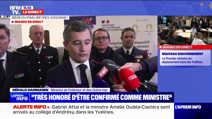 Gérald Darmanin: "Je suis très heureux de travailler dans ce nouveau gouvernement"