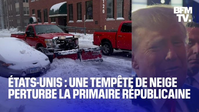 Une tempête de neige frappe l'Iowa aux États-Unis à deux jours des primaires républicaines