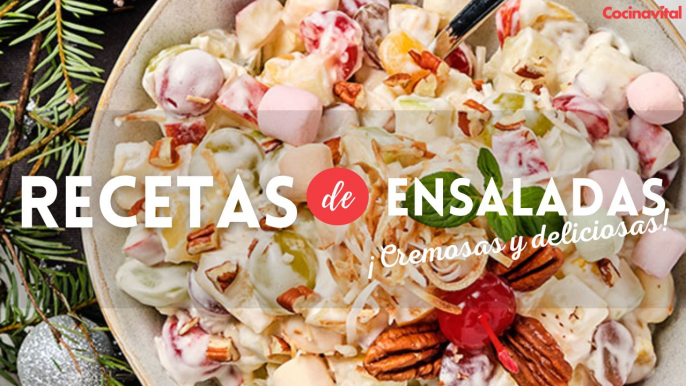 5 recetas de ensaladas cremosas ¡Fáciles y deliciosas! | Recetas de guarniciones | Cocina Vital