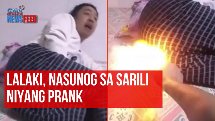 Lalaki, nasunog sa sarili niyang prank | GMA Integrated Newsfeed