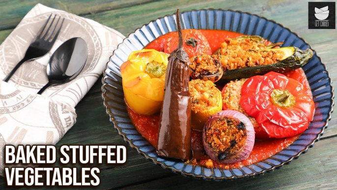 New Year Special Baked Stuffed Veggies With Spicy Tomato Sauce Recipe | Get Curried | Varun Inamdar