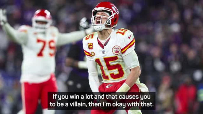 Mahomes 'okay' with being Super Bowl villain