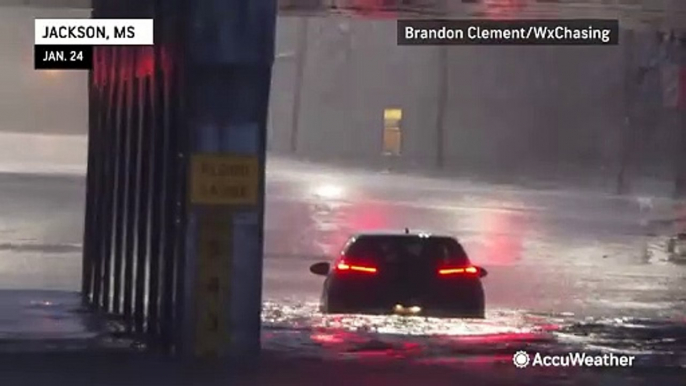 Flash flooding engulfs vehicles, causes damage