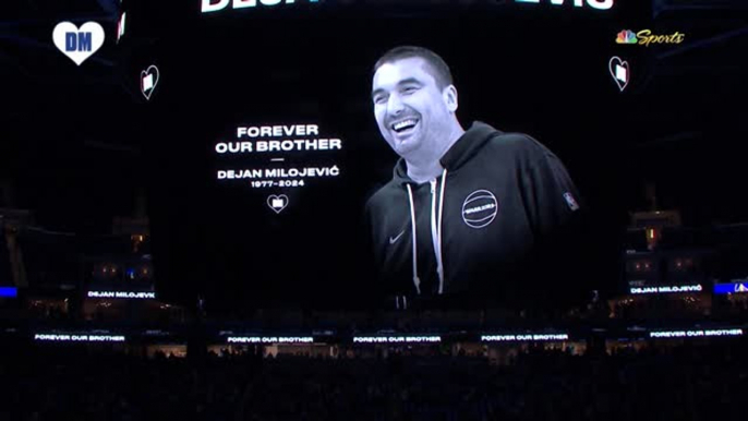 Warriors pay emotional tribute to Milojevic ahead of Hawks win