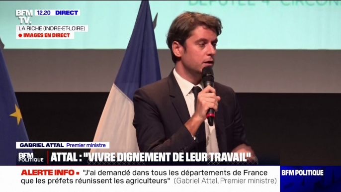 Gabriel Attal estime qu'il faut "arrêter d'expliquer que nos agriculteurs sont des ennemis de l'environnement"