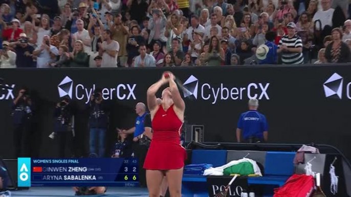 The moment Sabalenka retained her Australian Open crown