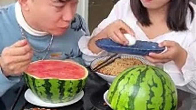 Husband Wife Cheating For Food | Husband Wife Eating Chicken And Bamboos | Husband Wife Funy Eating #food #streetfood #foodlover #foodies #asmr #tasty #spicy