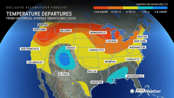 AccuWeather's 2024 US spring forecast