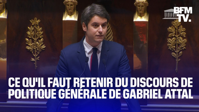 Ce qu'il faut retenir du discours de politique générale de Gabriel Attal