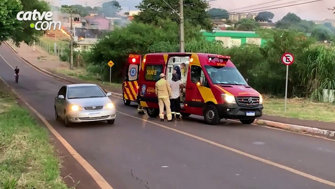 Ciclista sofre ferimentos moderados ao cair de bicicleta no bairro Guaruja