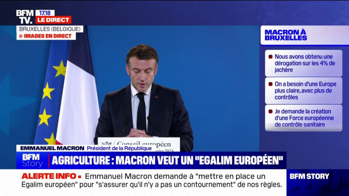 Crise agricole: Emmanuel Macron annonce la mise en place de "mesures de simplification au niveau européen" dès la fin du mois de février