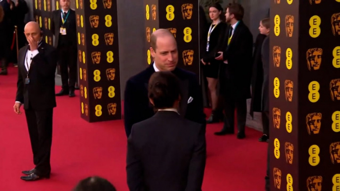 Prince William arrives alone at 2024 Baftas as Kate pauses official duties after surgery