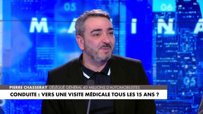 Pierre Chasseray : «Que dit ce texte ? C'est la remise en question du permis de conduire à vie. C'est la première fois qu'on a une telle attaque sur notre permis de conduire. Est-ce que vous avez envie de repasser votre bac tous les 15 ans ?»