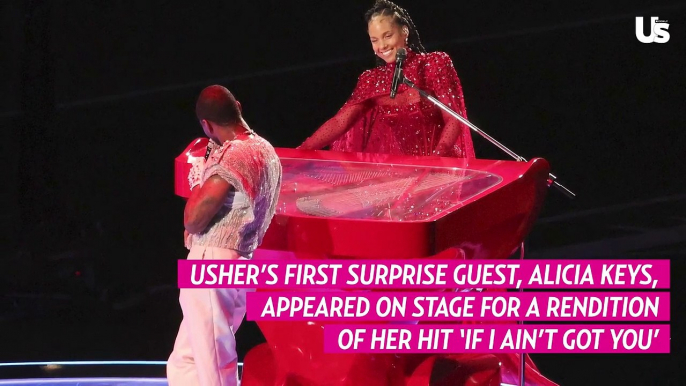 Usher Brings Out Alicia Keys, Ludacris and More as Surprise Guests During 2024 Super Bowl Halftime Show