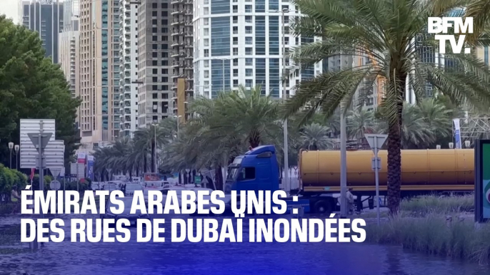 Dubaï: de fortes pluies provoquent des inondations