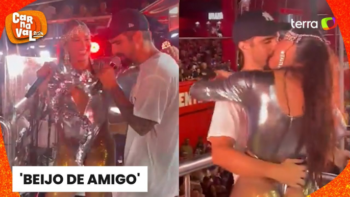 Carnaval 2024: Caio Castro e Alinne Rosa trocam beijos em trio elétrico: 'Somos amigos'