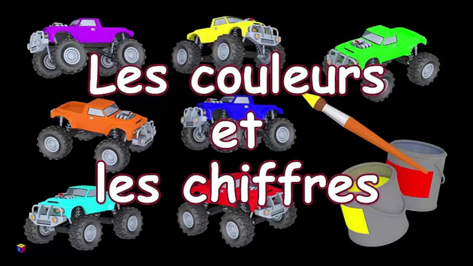 Camions dessin animé pour bébé. Apprenez les couleurs et les chiffres avec les monsters trucks  Dessins Animés Pour Enfants