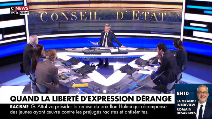 Franz-Olivier Giesbert : "C'est juste hallucinant de connerie la décision sur CNews ! De quoi se mêle le Conseil d'Etat. C'est très grave, il faut s'indigner !"