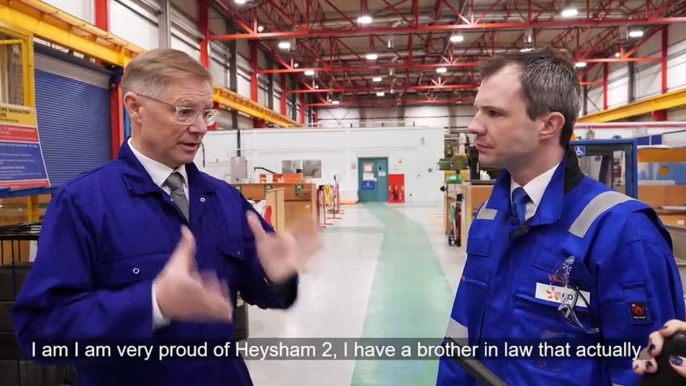 Morecambe and Lunesdale MP David Morris with Energy Minister Andrew Bowie MP at Heysham 2 power station