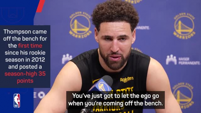 Warriors star Thompson reacts to being benched for first time since 2012