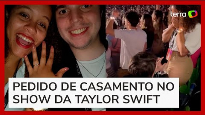 Jovem surpreende namorada e faz pedido de casamento durante show da Taylor Swift em SP