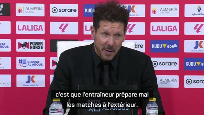 Atlético - Simeone : "L'entraîneur prépare mal les matches à l'extérieur"