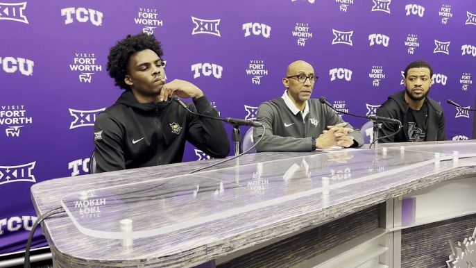 WATCH! UCF's Johnny Dawkins, Jaylin Sellers, and Darius Johnson Talk Win at TCU