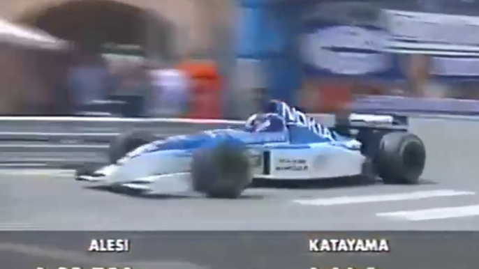 F1 – Ukyo Katayama (Tyrrell Yamaha V10) laps in qualifying – Monaco 1995