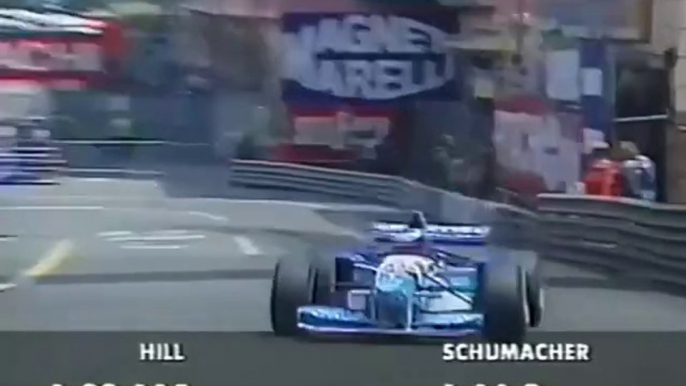 F1 – Michael Schumacher (Benetton Renault V10) laps in qualifying – Monaco 1995