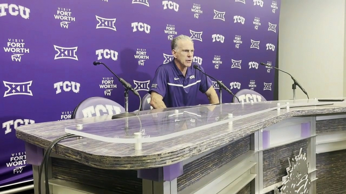 WATCH! Jamie Dixon Talks TCU Basketball NCAA Tournament Matchup vs. Utah State