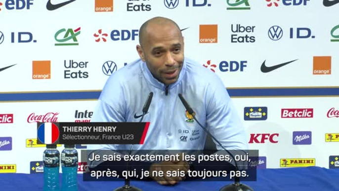 France U23 - Henry sur les joueurs de plus de 23 ans : “Je sais les postes, oui, mais je ne vais pas tout vous dire”