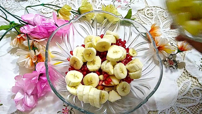 Easy And Quick Creamy Fruit Chart Recipe | Russian Fruit Salad | Easy Dessert Recipe | Cream Chart