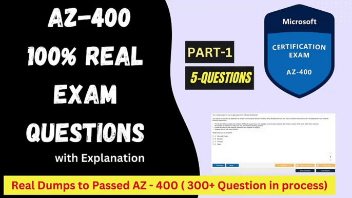 AZ-400-DevOps Real Exam Questions - Dumps