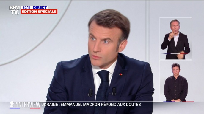 Emmanuel Macron sur l'envoi de troupes occidentales en Ukraine: "On n'est pas dans cette situation-là aujourd'hui"