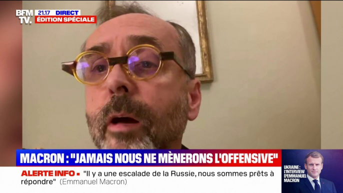 Robert Ménard (maire divers droite de Béziers) "applaudit" le "parler-vrai" d'Emmanuel Macron sur le soutien français à l'Ukraine