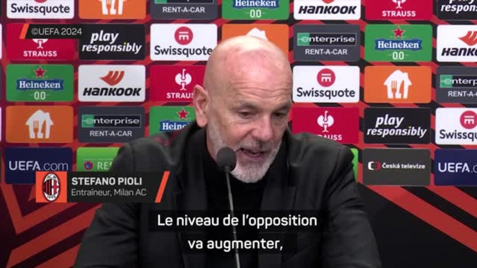 Milan AC - Pioli : "Maintenant, le niveau va augmenter"