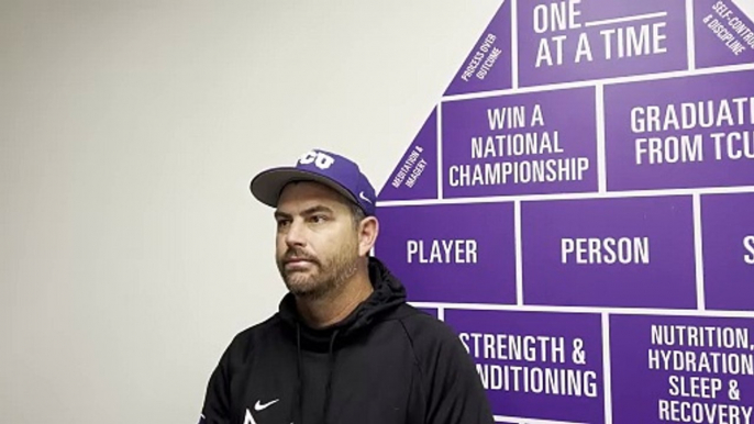 WATCH! TCU Head Coach Kirk Saarloos Discusses The 7-4 TCU Loss To Oklahoma