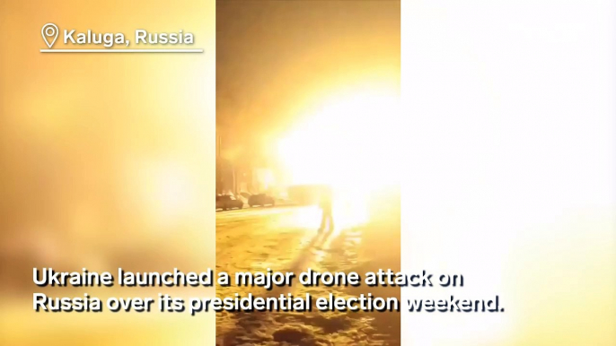 Ukraine launched a major drone attack on Russia over its election weekend