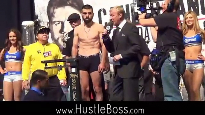 Saul Canelo Alvarez vs Alfredo Perro Angulo  Ceremonia de Pesaje en el MGM Grand en Las Vegas