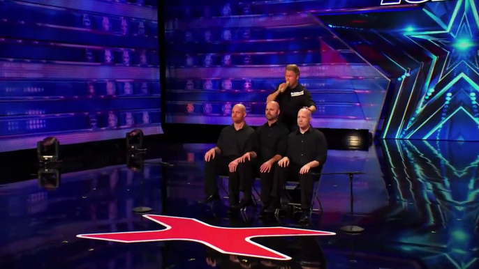 Americas Got Talent 2014  Bald Man Bongos Howie Mandel Gets His Head Slapped