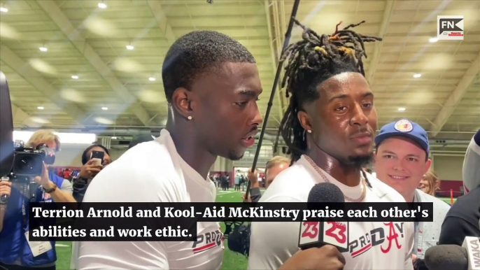 Terrion Arnold and Kool-Aid McKinstry praise each other's abilities and work ethic