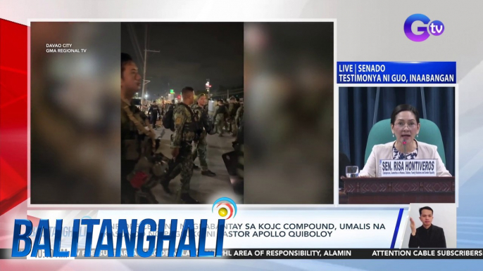 PNP officers na nagbabantay sa KOJC compound, umalis na kasunod ng pagsuko ni Pastor Apollo Quiboloy | Balitanghali