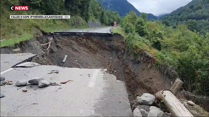 Inondations dans les Pyrénées : la vallée d'Aspe ensevelie sous la roche et la boue