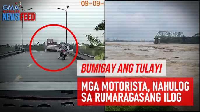 Bumigay ang tulay! – Mga motorista, nahulog sa rumaragasang ilog | GMA Integrated Newsfeed