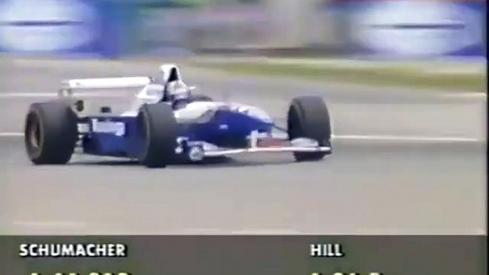 F1 – Damon Hill (Williams Renault V10) laps in qualifying – Germany 1995