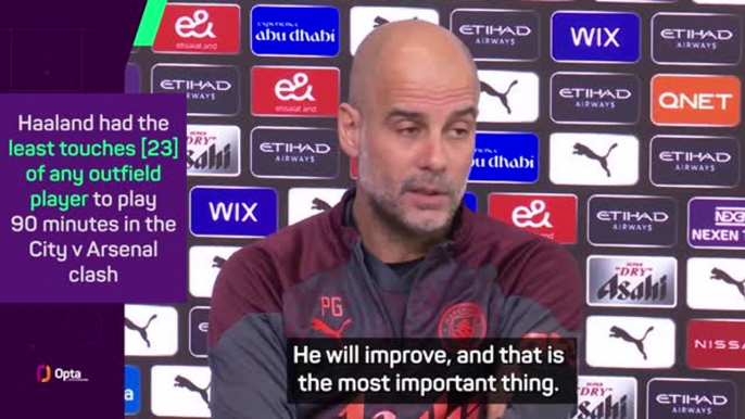 Guardiola passionately defends Haaland over Arsenal performance