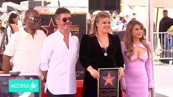 Kelly Clarkson interrumpe el discurso de Simon Cowell en la ceremonia del Paseo de la Fama de Hollywood