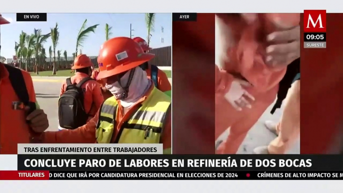 Concluye paro de labores en refinería de Dos Bocas