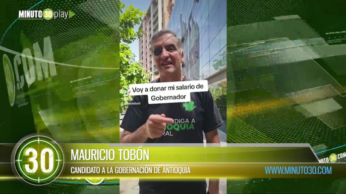 Mauricio Tobón propone que gobernadores y alcaldes de ciudades capitales trabajen sin recibir salario